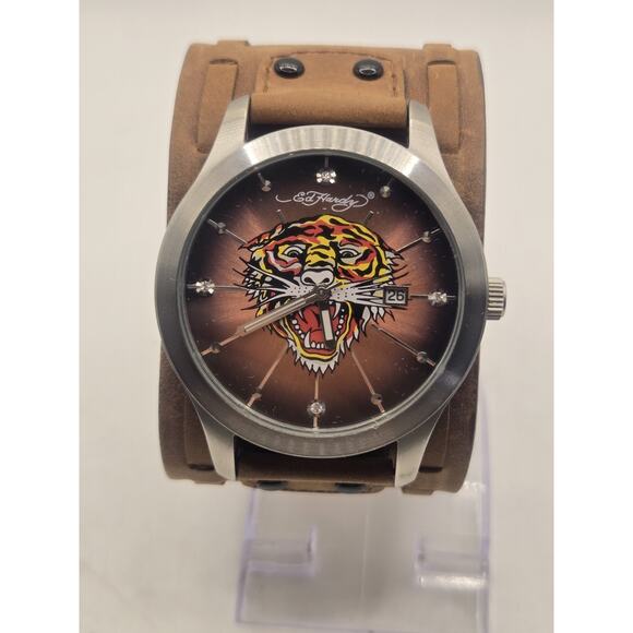 Ed Hardy Gladiator GL-TG Men's Watch + Box. MINT. New Battery - Picture 1 of 9